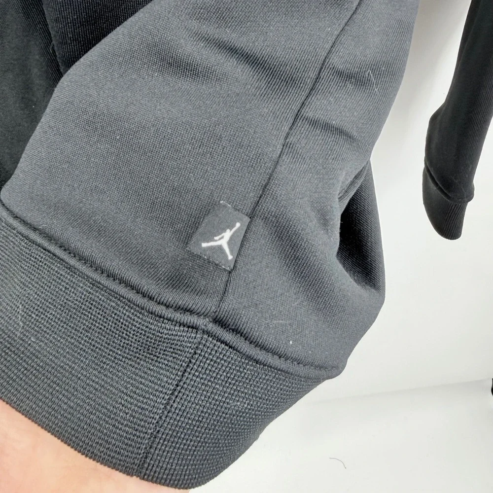Jordan Mens XL Black White Full Zip Track Jacket Jumpman Logo‎ Y2K Streetwear